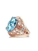 Original Vintage 14K Rose Gold Aquamarine Ring Vintage style vrc074r